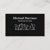 Carte De Visite Bartender Freelance Services de mixologiste (Dos)