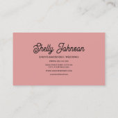 Carte De Visite Bartender Mariage Événements Élégant Red Splash (Dos)