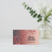 Carte De Visite Bartender Mariage Événements Élégant Red Splash (Debout devant)