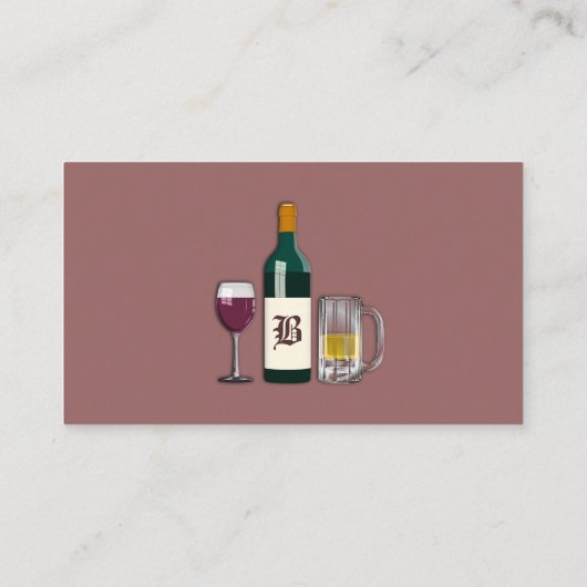 Carte De Visite Bartender Mauve (Dos)