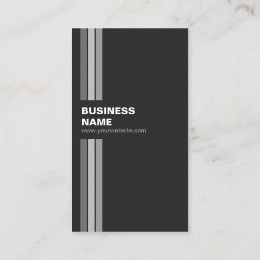 Carte De Visite Bartender - Noir Blanc Moderne (Dos)