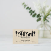 Carte De Visite Bartender Pour L'Embauche Mixologue (Debout devant)