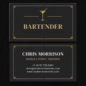 Carte De Visite Bartender Professional