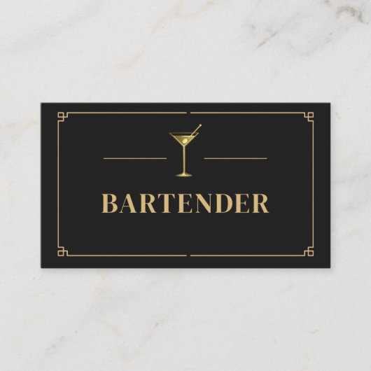Carte De Visite Bartender Professional (Devant)