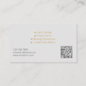 Carte De Visite Bartender professionnel élégant (Dos)