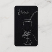 Carte De Visite Bartender professionnel personnalisé QR (Devant)
