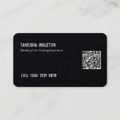 Carte De Visite Bartender professionnel personnalisé QR (Dos)