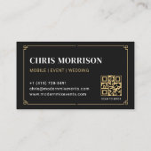 Carte De Visite Bartender QR Code Professional (Dos)