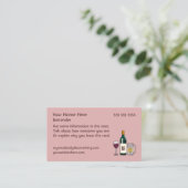 Carte De Visite Bartender rose (Debout devant)
