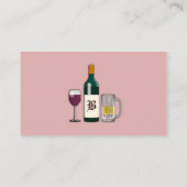 Carte De Visite Bartender rose (Dos)