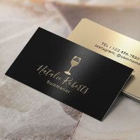 Bartender Sommelier Vin noir & or