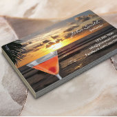 Carte De Visite Bartender Tropical Sunset Beach Cocktail