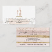 Carte De Visite Bartender Wine Restaurant Parties scintillant (Devant / Derrière)