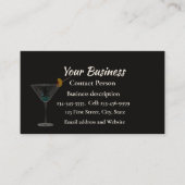 Carte De Visite Bartending Bartender Service De Restauration (Devant)