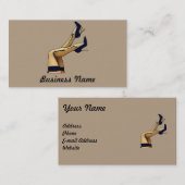 Carte De Visite Bas et talons stylets bleus (Devant / Derrière)