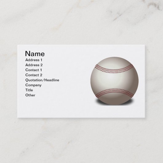 Carte De Visite Base-ball (Devant)
