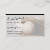 Carte De Visite Base-ball Coach Business Card (Dos)