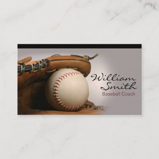 Carte De Visite Base-ball Coach Business Card (Devant)