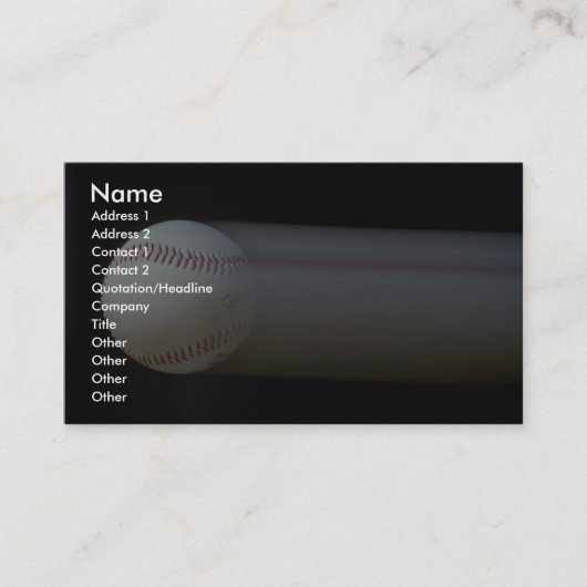 Carte De Visite Base-ball dans le mouvement (Devant)