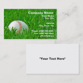 Carte De Visite Base-ball dans l'herbe (Devant / Derrière)