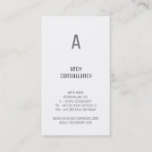 Carte De Visite Basé sur la typographie (Devant)