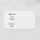 Carte De Visite Baseball (Dos)