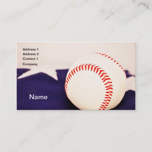 Carte De Visite baseball américain (Devant)