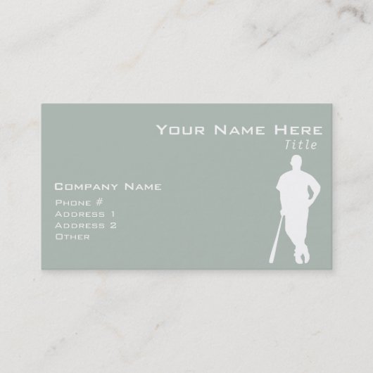 Carte De Visite Baseball Ash Grey (Devant)