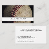 Carte De Visite Baseball Battu (Devant / Derrière)