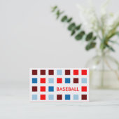 Carte De Visite BASEBALL (carrés modernes) (Debout devant)