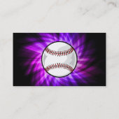 Carte De Visite Baseball en peluche; softball (Dos)