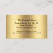 Carte De Visite Baseball Fan or Player batter silhouette baseball (Dos)