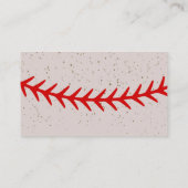 Carte De Visite Baseball Red Stitches dentelle thème (Dos)