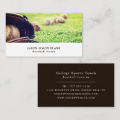 Carte De Visite Baseball sur le terrain, Joueur de Baseball, Entra (Devant / Derrière)