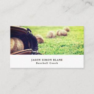 Carte De Visite Baseball sur le terrain, joueur de baseball, entra