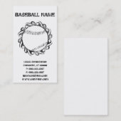Carte De Visite baseball tribal (Devant / Derrière)