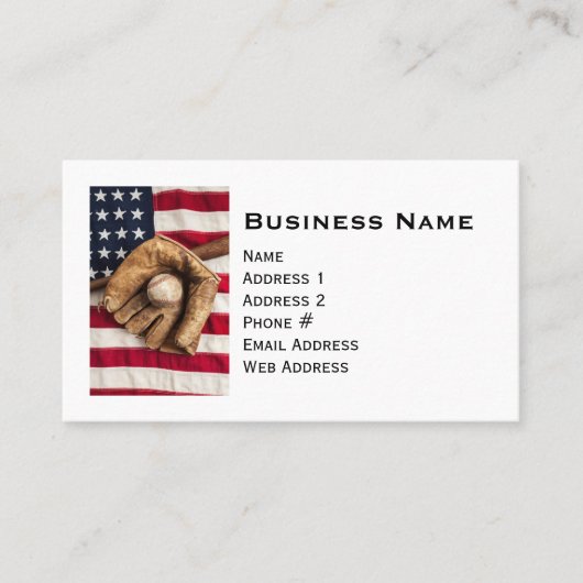 Carte De Visite Baseball vintage (Devant)