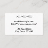 Carte de visite Basic & Plain Advocate (Dos)