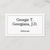 Carte de visite Basic & Plain Advocate (Devant)