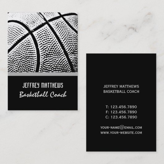 Carte De Visite Basket (Devant / Derrière)