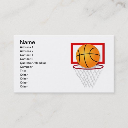 Carte De Visite Basket (Devant)