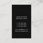 Carte De Visite Basket-ball (Dos)