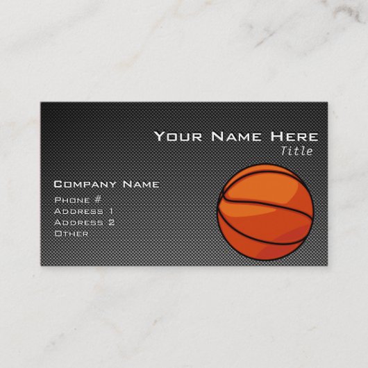 Carte De Visite Basket-ball en fibre de carbone (Devant)