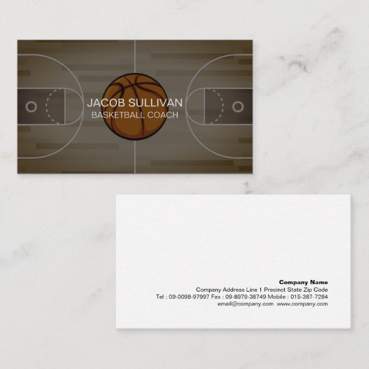 Carte De Visite Basket-ball entraîneur Scoutisme professionnel Spo (Devant / Derrière)