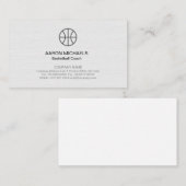 Carte De Visite Basket-ball entraîneur Scoutisme professionnel Spo (Devant / Derrière)