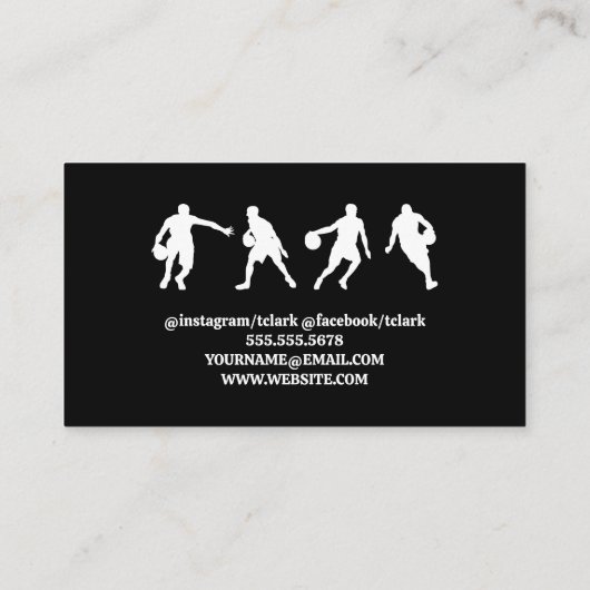 Carte De Visite Basket-ball et sifflet | Coaching (Dos)