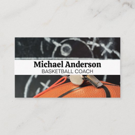 Carte De Visite Basket-ball et sifflet | Coaching (Devant)