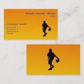 Carte De Visite Basket-ball jaune-orange (Devant / Derrière)