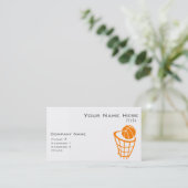 Carte De Visite Basket-ball orange (Debout devant)