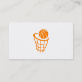 Carte De Visite Basket-ball orange (Dos)